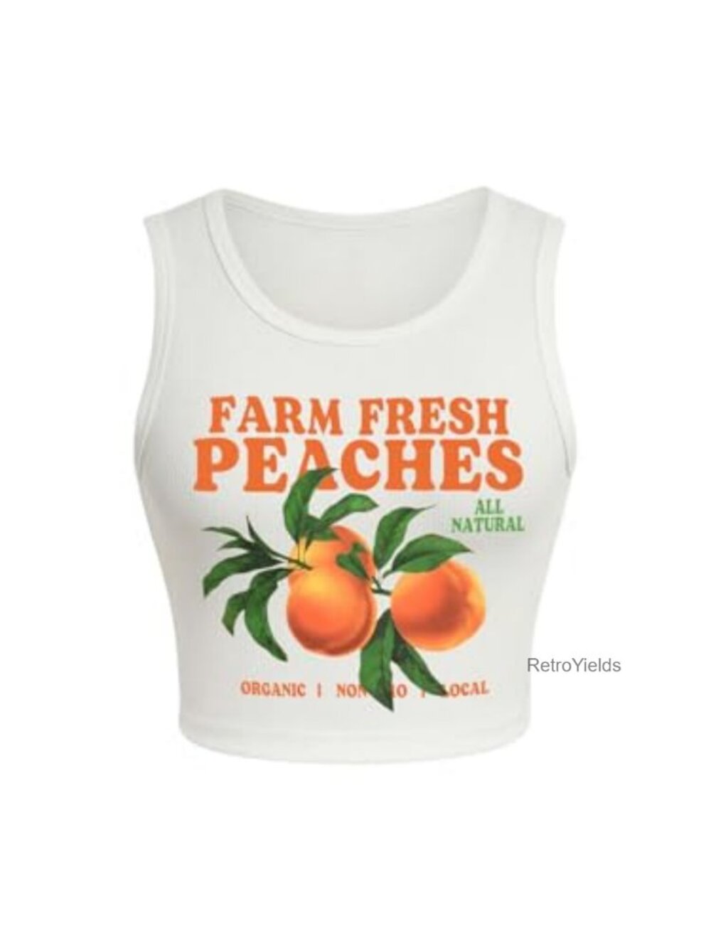 Women's Letter Print Rib Knit Crop Tank Top Sleeveless